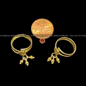Gold Toe Rings Mattelu Bichhiya Indian Jewelry | Traditional panchaloha | weddings Bharatnatyam, Kuchipudi | Classical Dance Jewelry