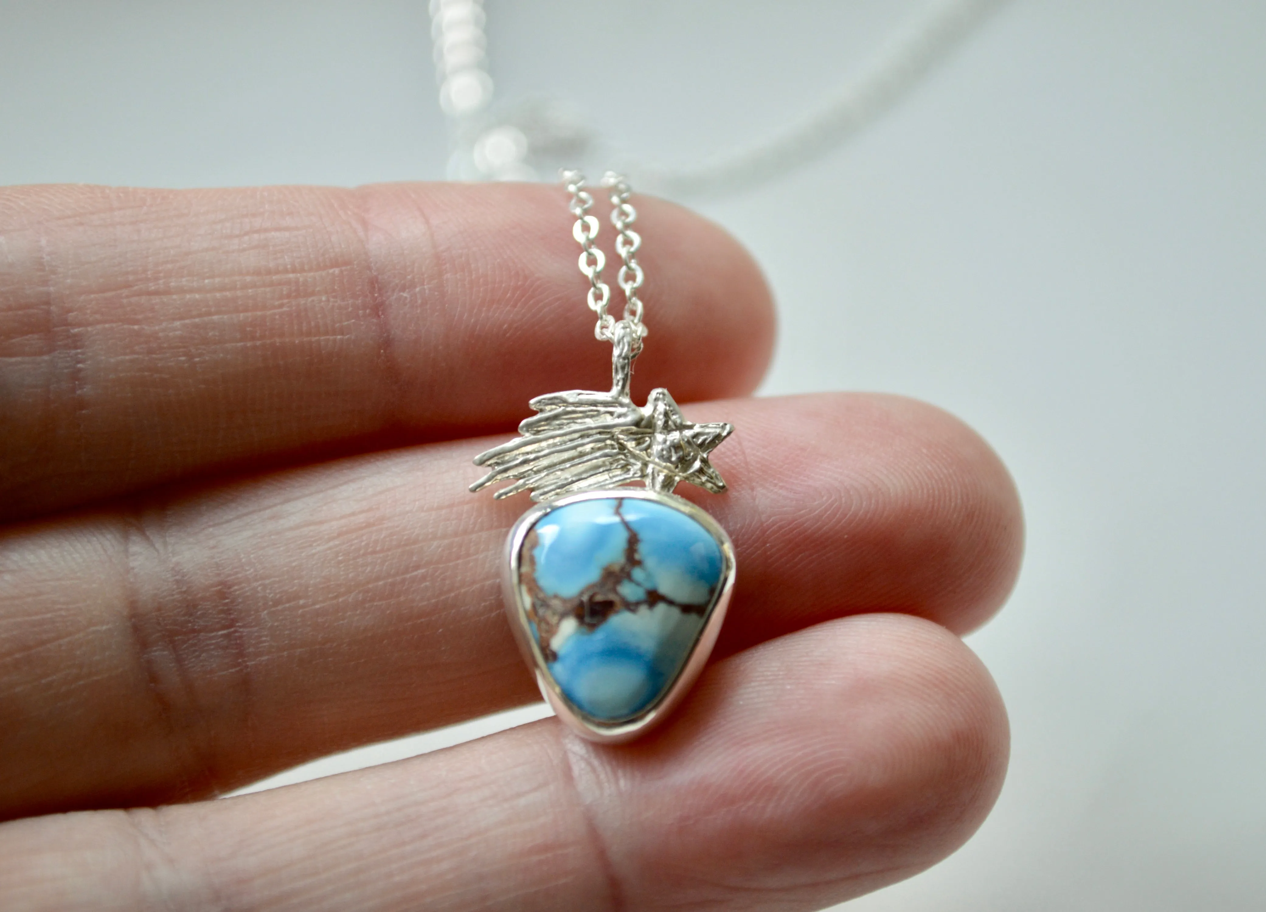Golden Hill Turquoise Shooting Star Necklace OOAK