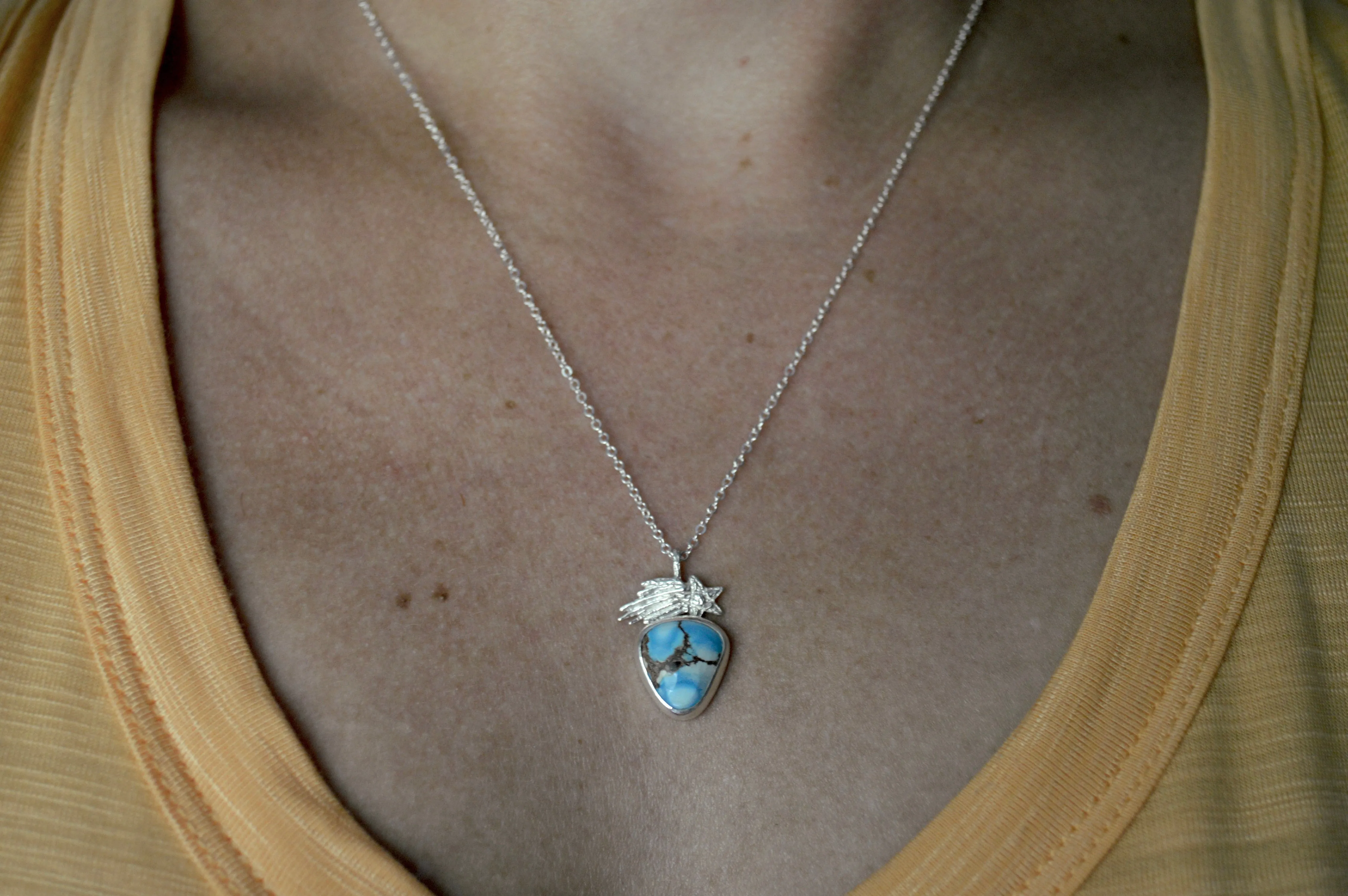 Golden Hill Turquoise Shooting Star Necklace OOAK
