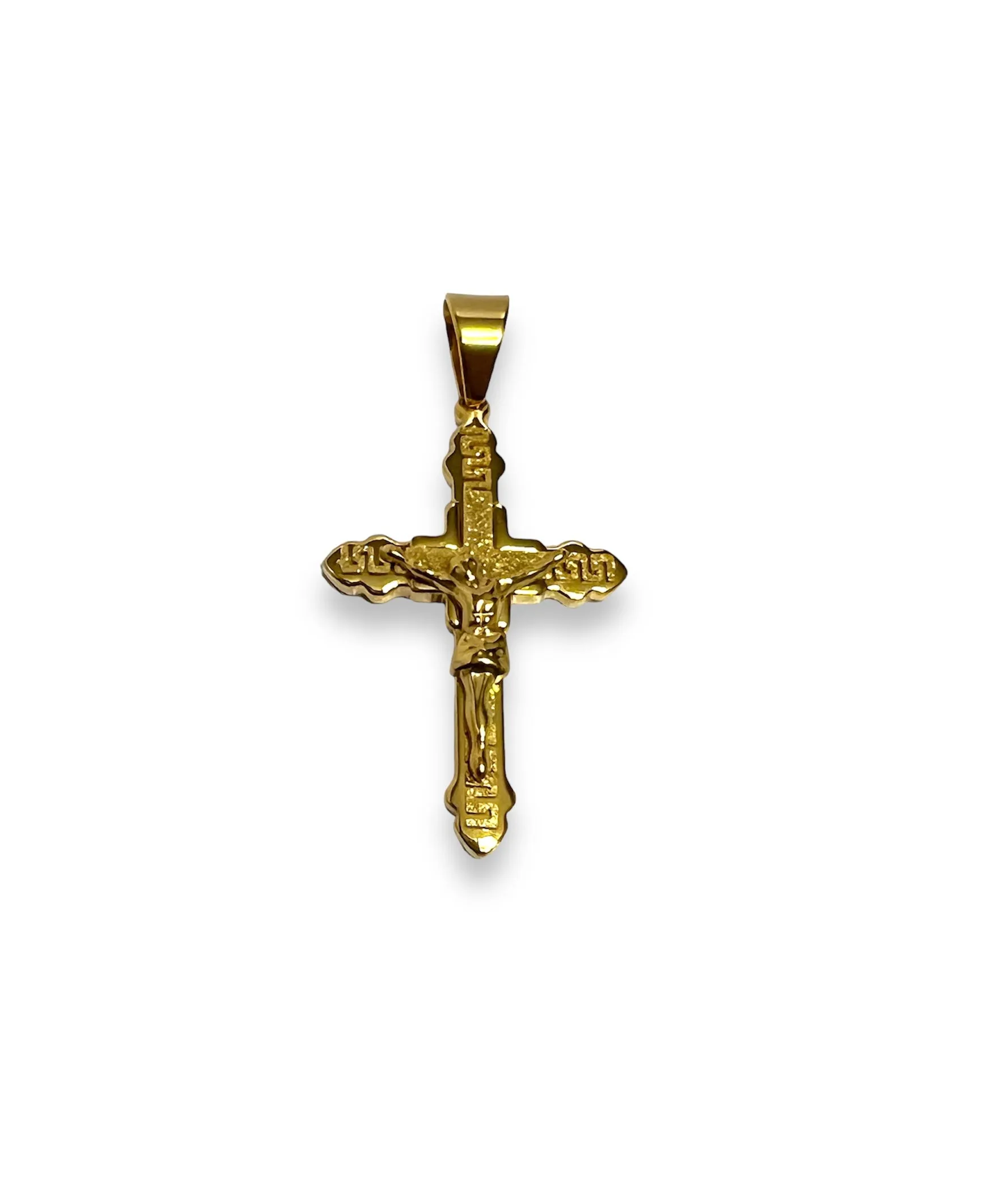 Golden Savior Stainless Steel Cross Pendant