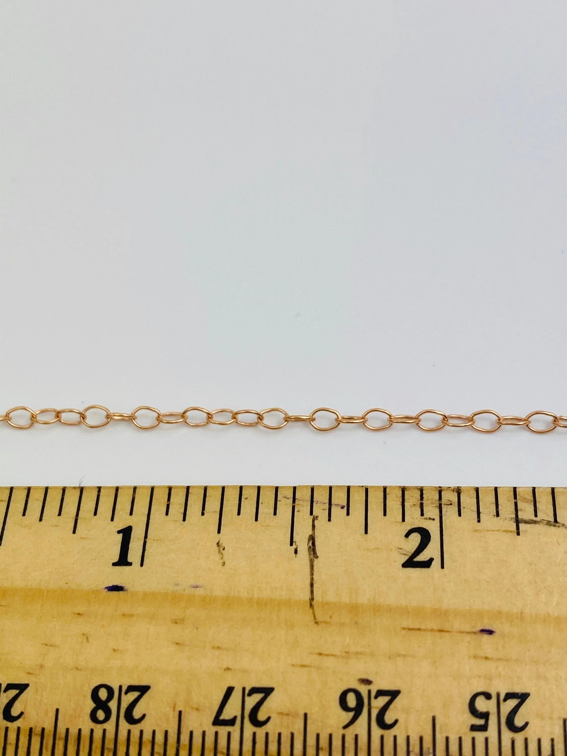Gorgeous 14K Rose Gold Filled 1512 Cable Chain (2.2mm) Sku# 4812538S35