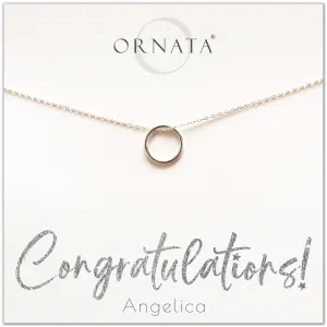 Graduation Gifts | Congratulations Necklace Sterling Silver - Personalized