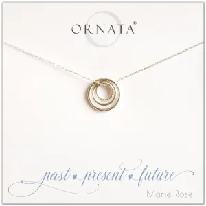 Graduation Gifts | Past Present and Future Sterling Silver Necklace - Personalized