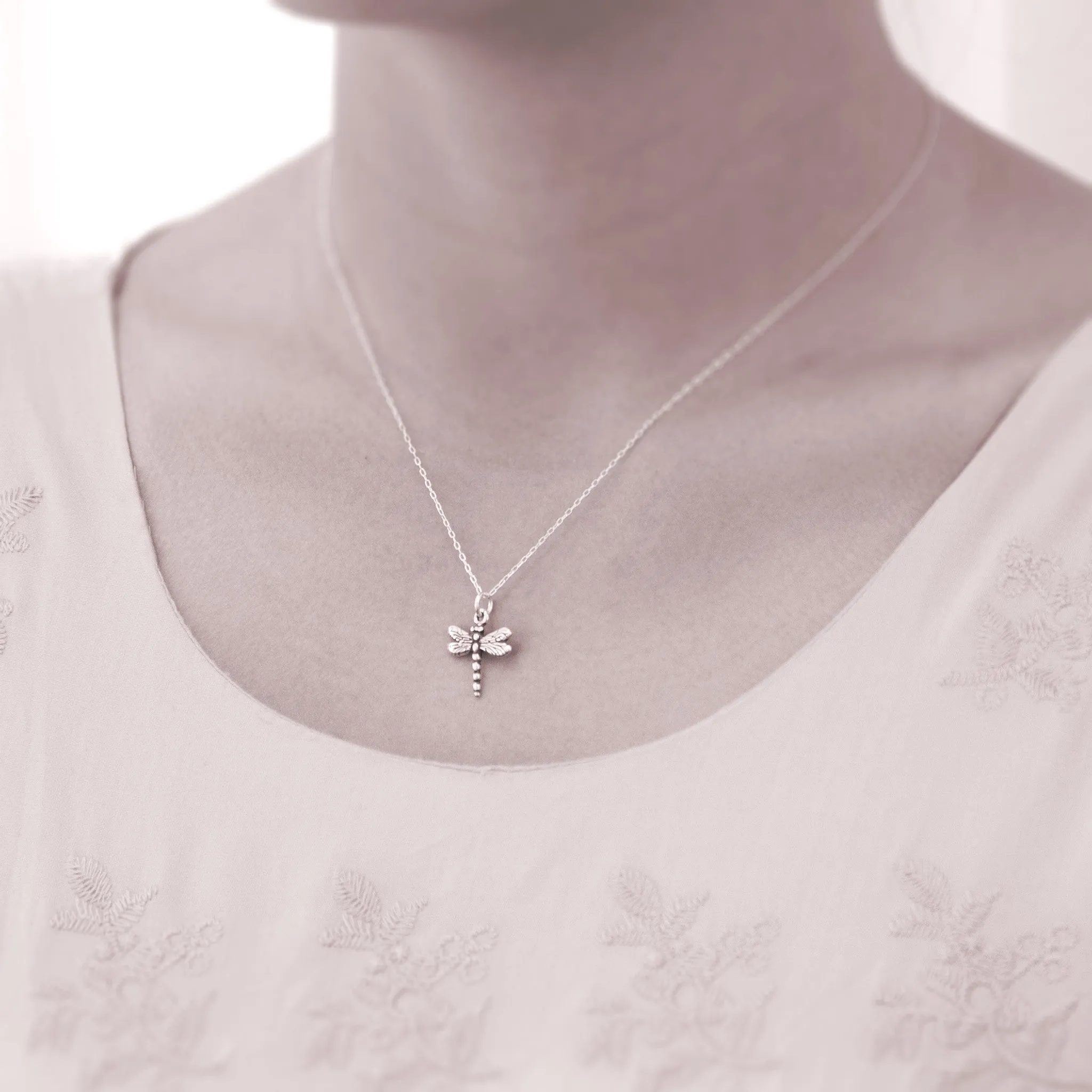 Graduation Gifts | Wisdom, Luck, & Victory Sterling Silver Dragonfly Necklace | Personalized