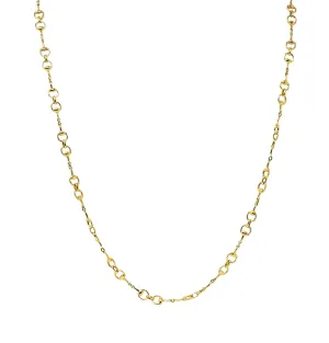 Gucci 18 Karat Yellow Gold Horsebit Chain Link Necklace
