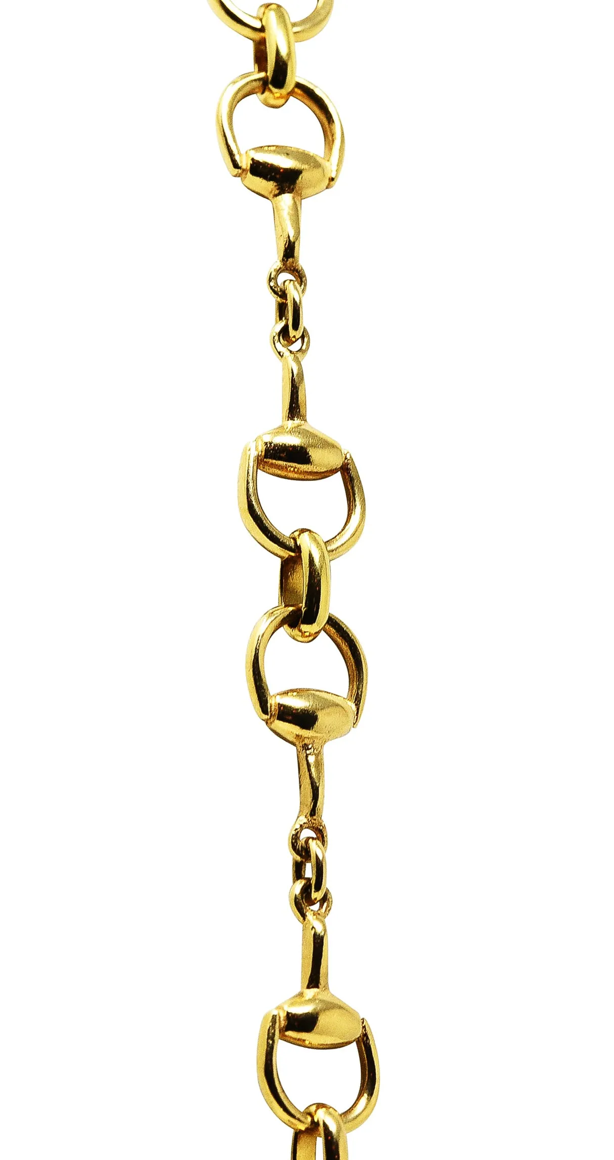 Gucci 18 Karat Yellow Gold Horsebit Chain Link Necklace