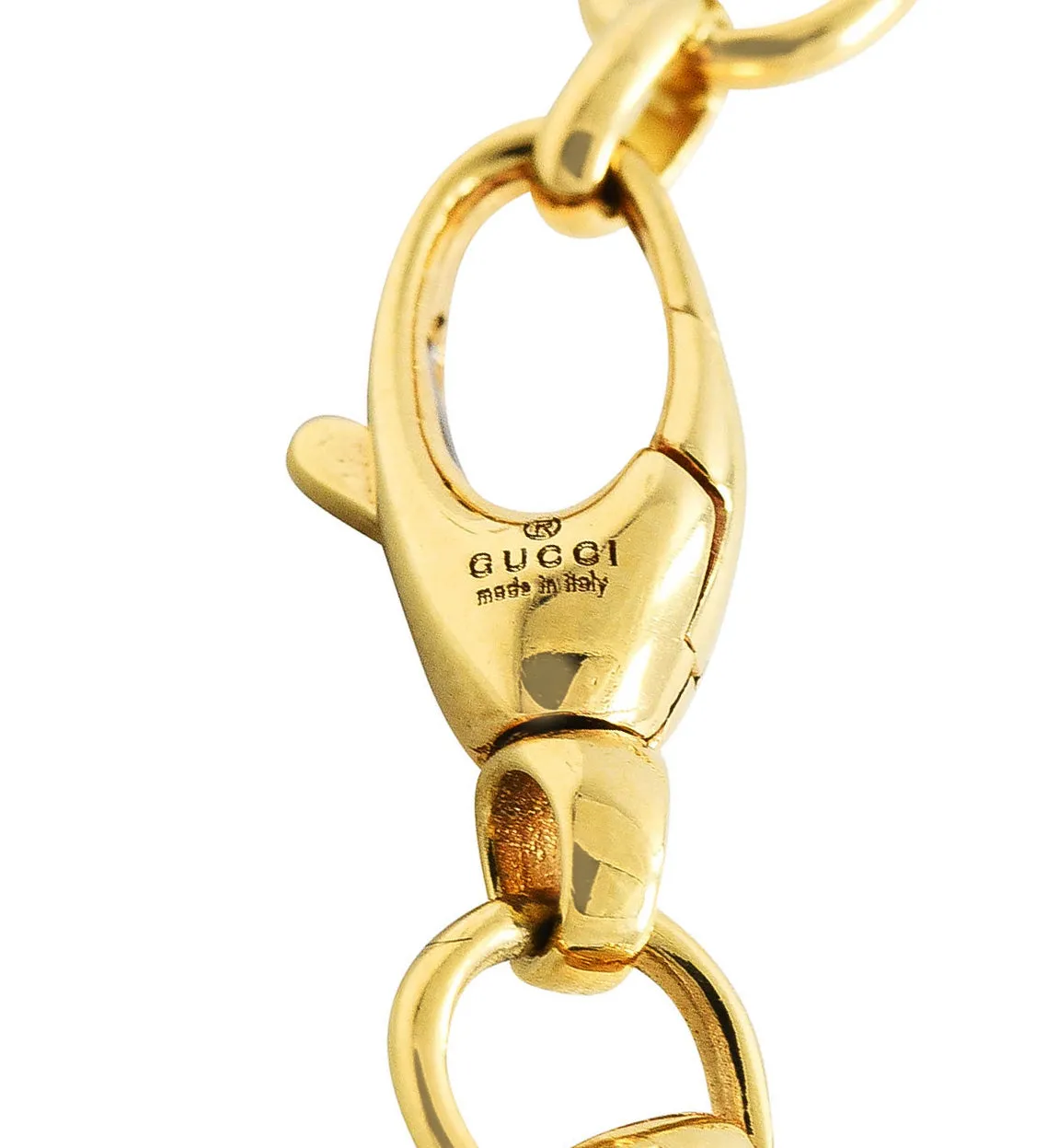 Gucci 18 Karat Yellow Gold Horsebit Chain Link Necklace