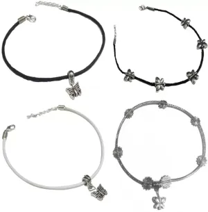 Gurjari Jewellers Thread Anklet Cotton Dori Anklet (Pack of 4)