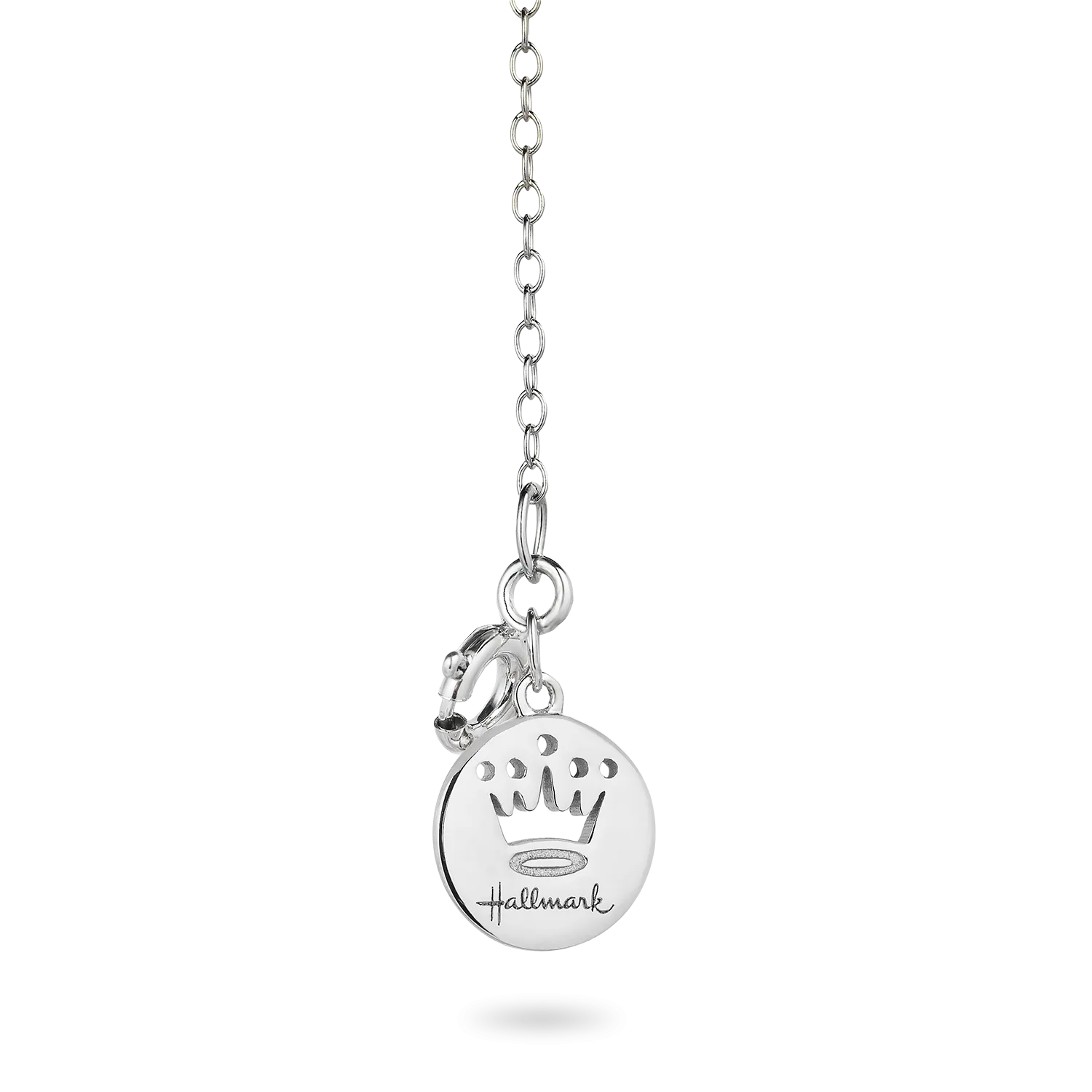 Hallmark Fine Jewelry Baby's Foot Pendant in Sterling Silver with 1/5 Cttw of Diamonds