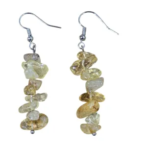 Handmade Citrine Gemstone Chip Earrings