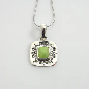 Handmade Sterling Silver Gaspeite Pendant