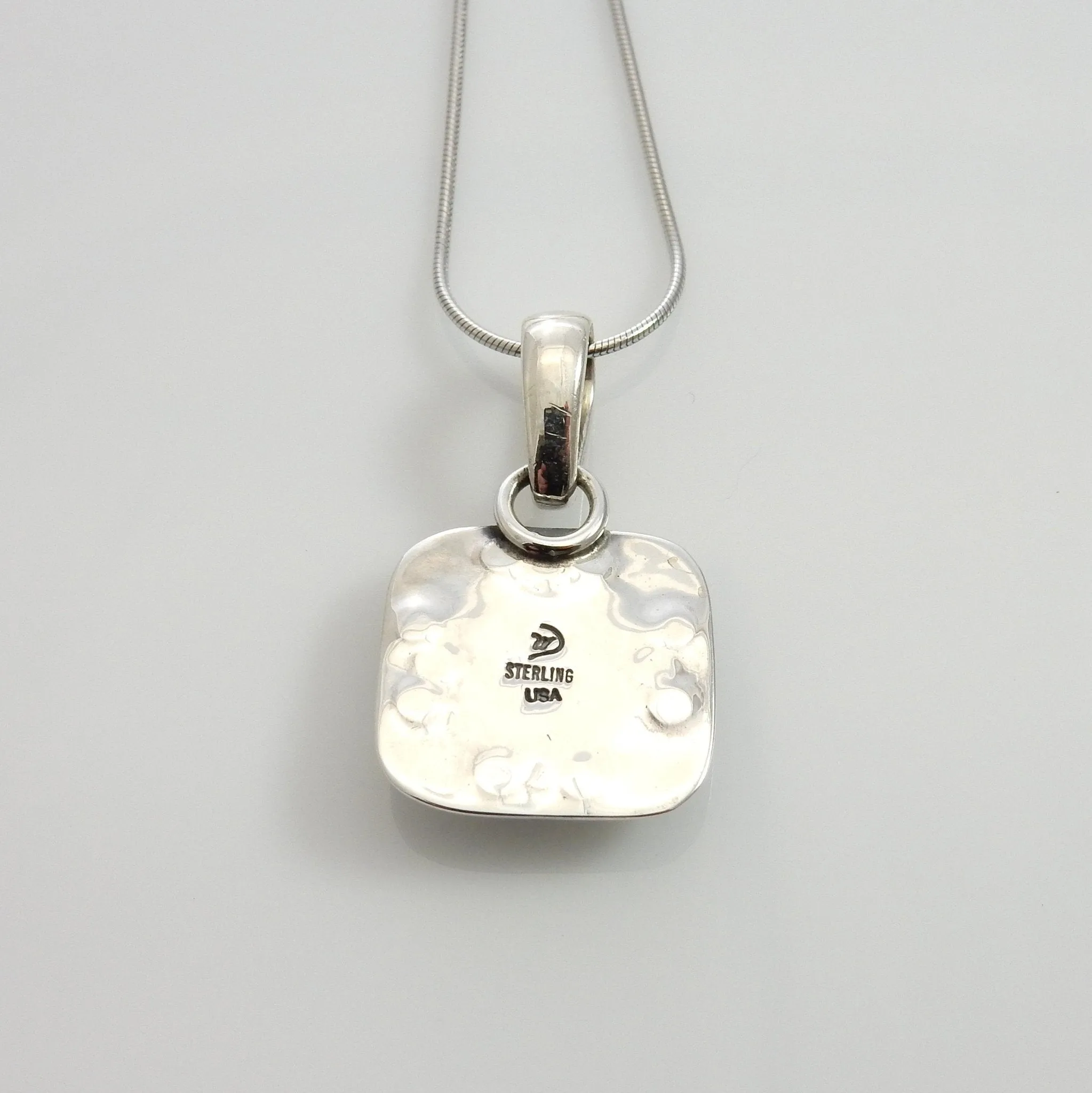 Handmade Sterling Silver Gaspeite Pendant