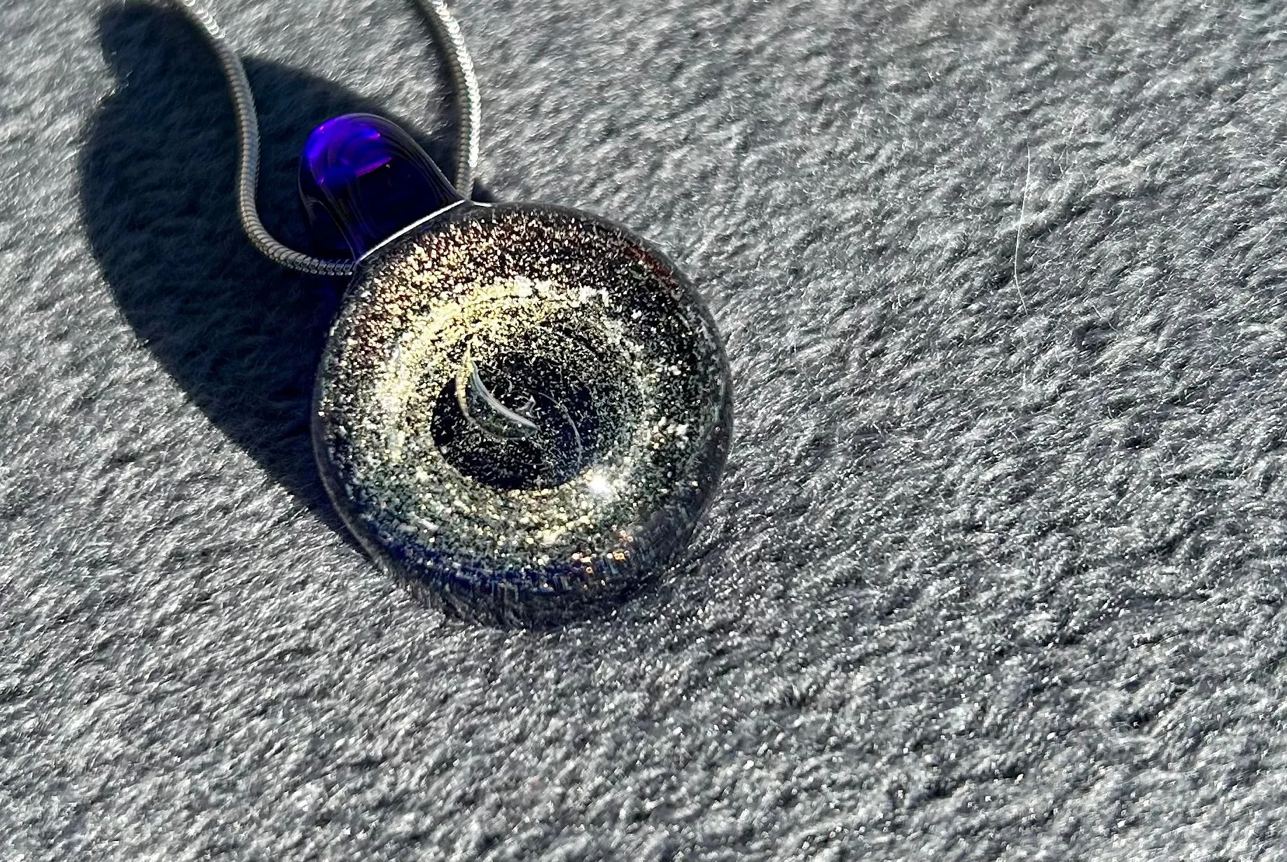 Headley's Glass Art Hand Blown Rose Pendant Necklaces