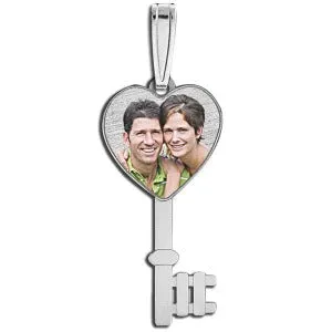 Heart Key Photo Pendant Jewelry