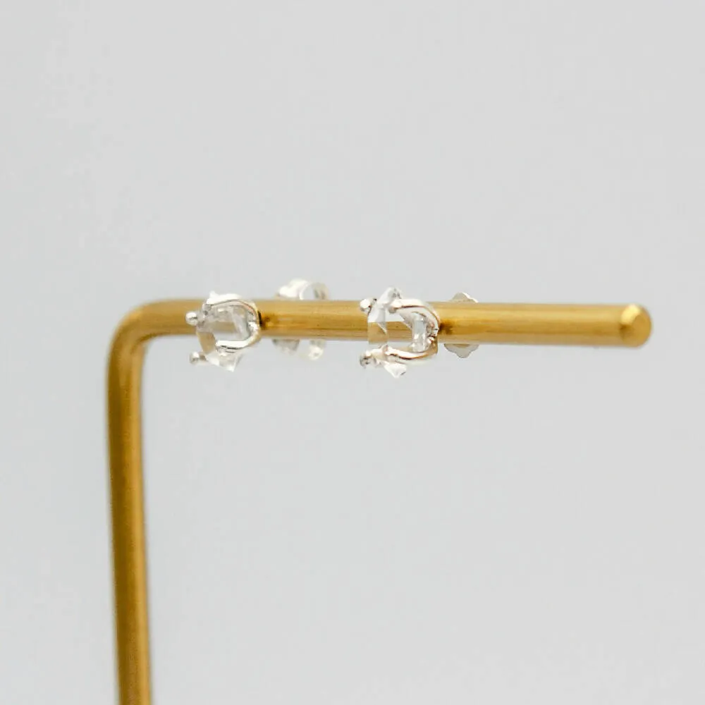 Herkimer Diamond Four Prong Stud Earrings