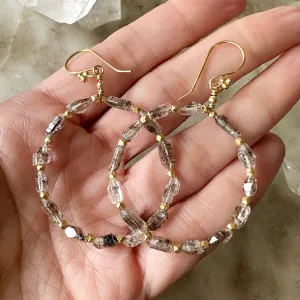 Herkimer Diamond Hoop Earrings