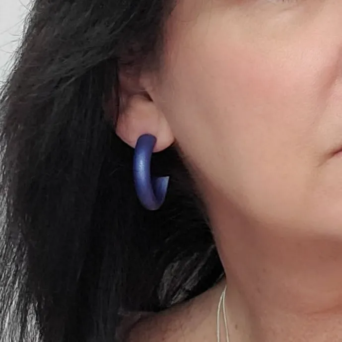 Hoop Earrings Small - Black
