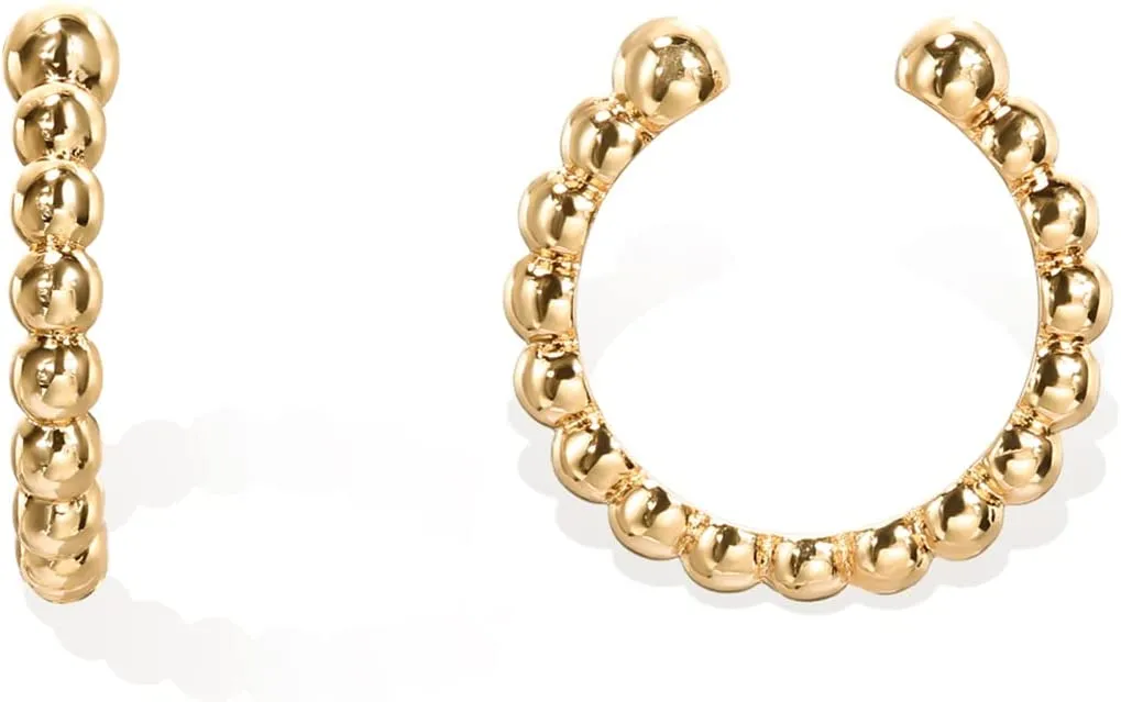 Huggie Ear Cuff Earrings  Beaded
