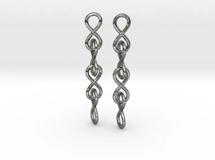 Infinity Chain Earrings (Metal)