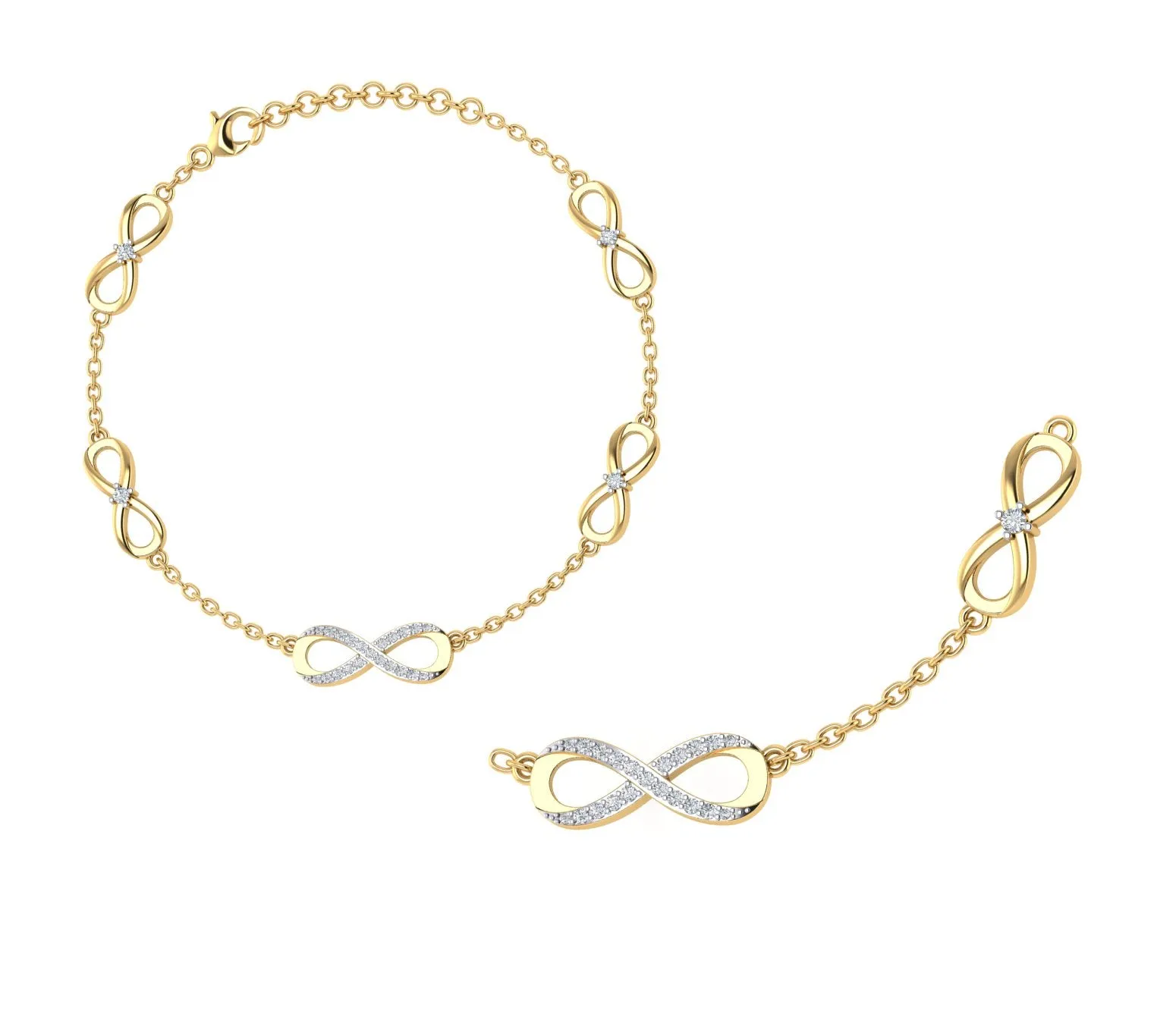 Infinity Loop Sterling Silver Anklet