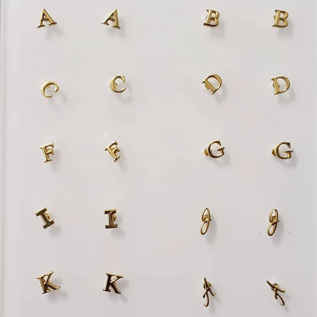 Initial Earrings