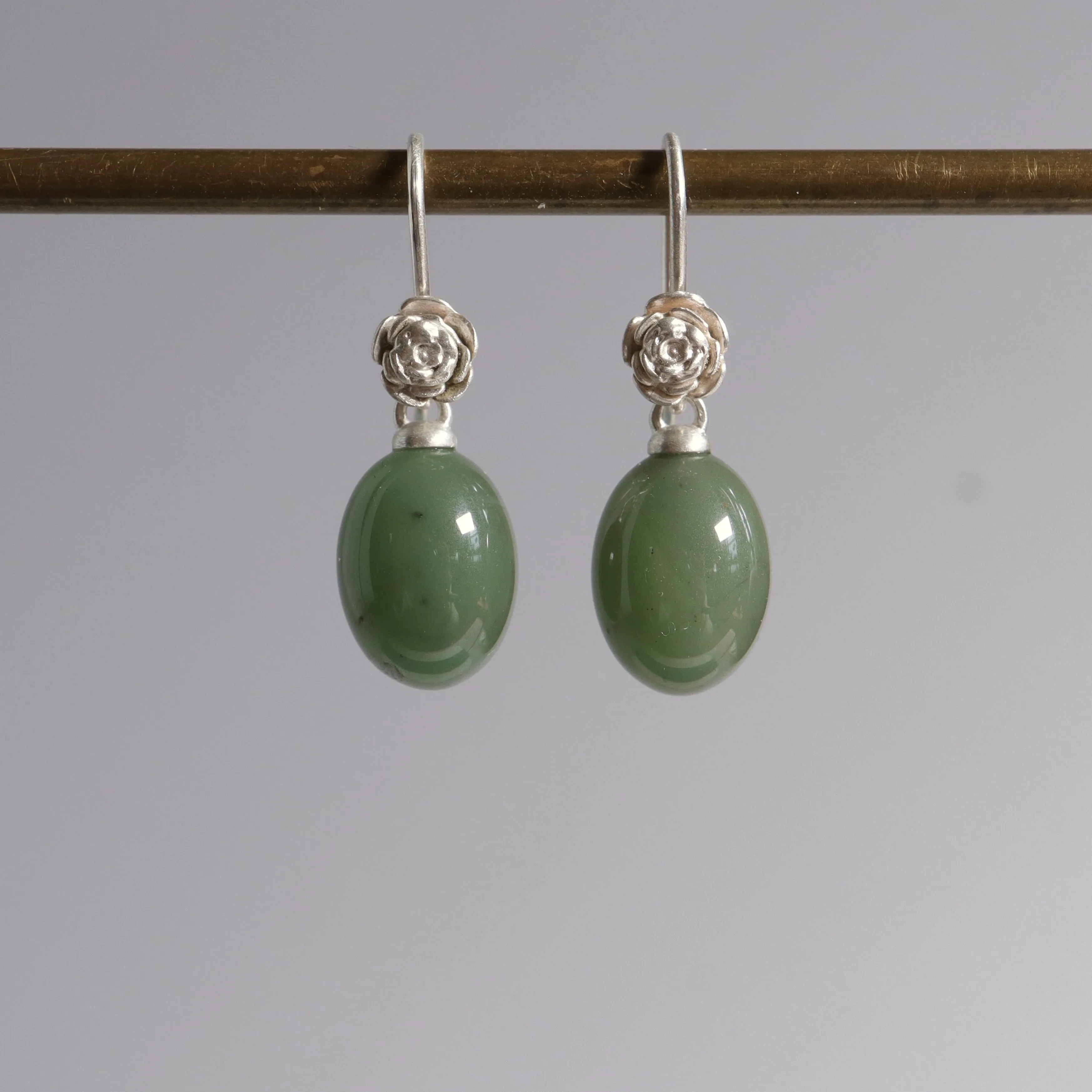Jade Egg Garden Earrings