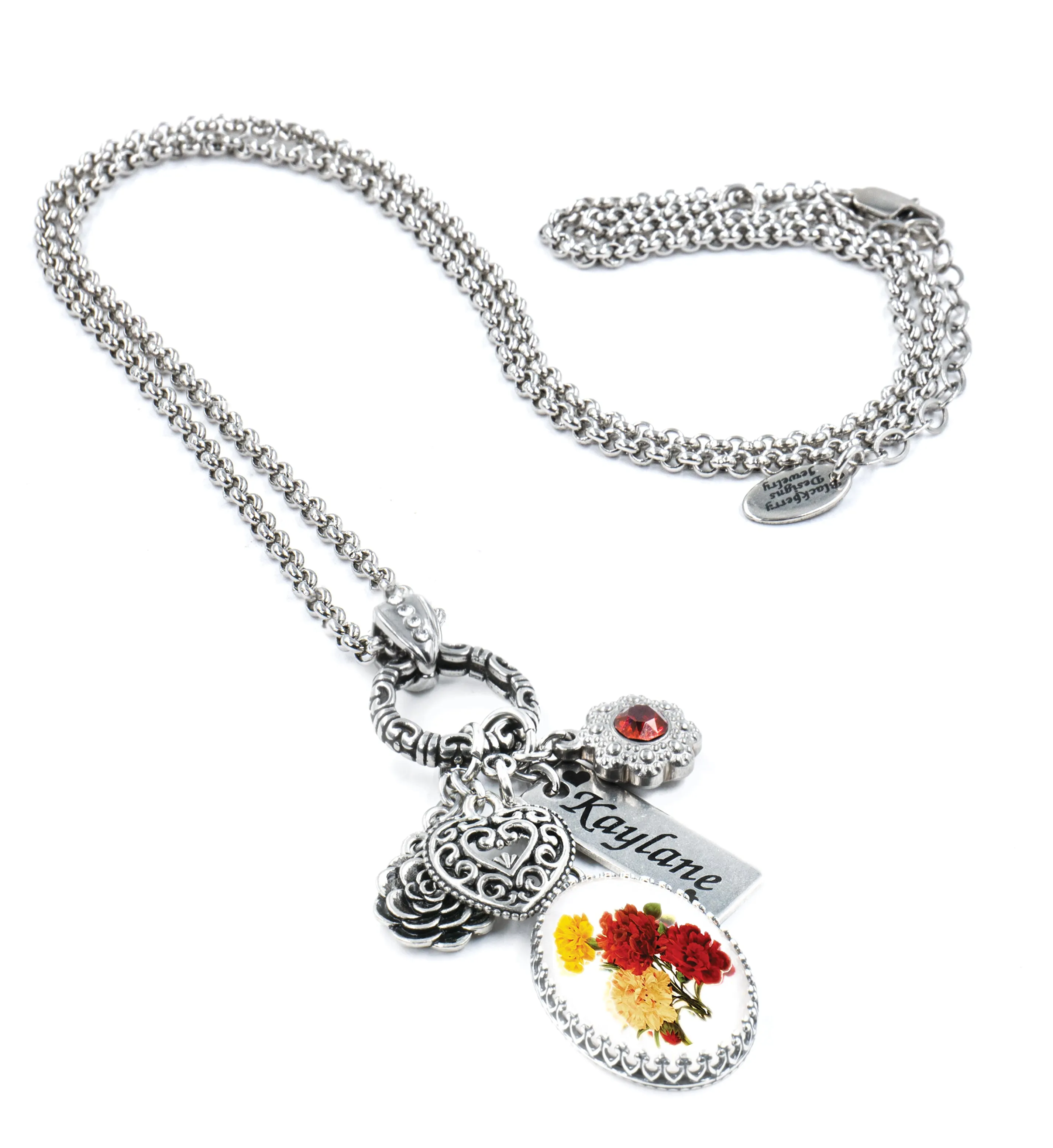 January Birthday Flower Necklace