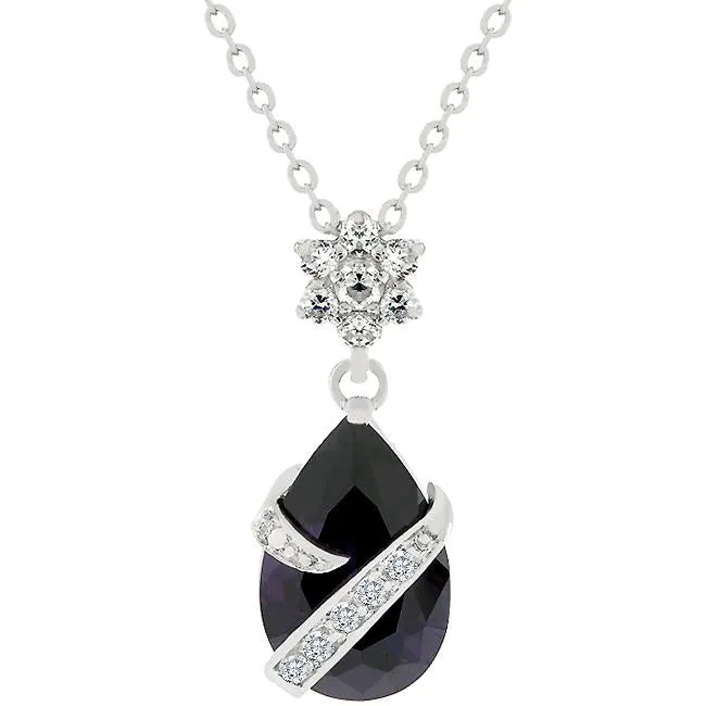 Jenn Ribbon Wrapped Amethyst CZ Pendant | 5.25ct