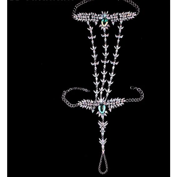 Jeweled Austrian Crystal Prison Leg Chain