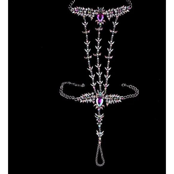 Jeweled Austrian Crystal Prison Leg Chain