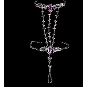 Jeweled Austrian Crystal Prison Leg Chain