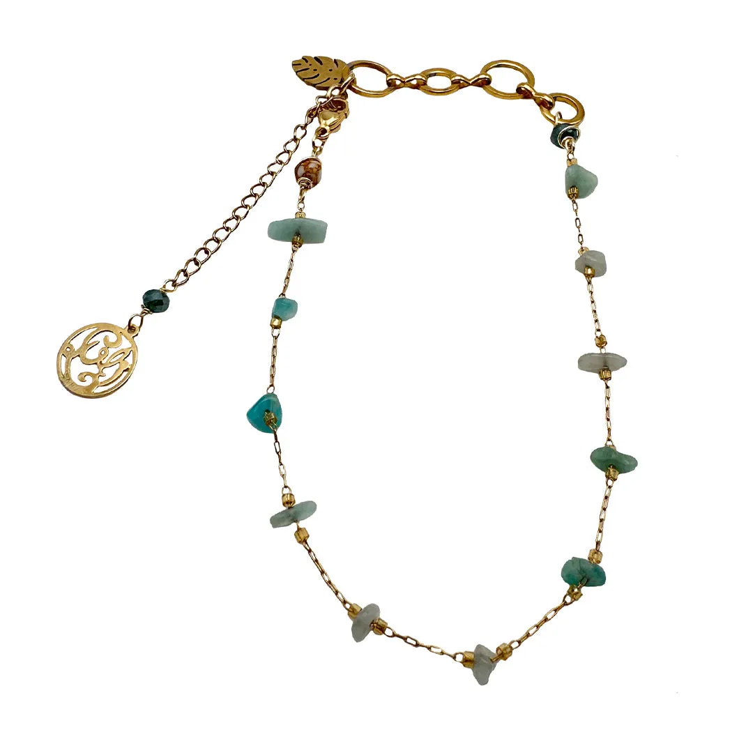 JEWELRY - Aqua Beaded Anklet