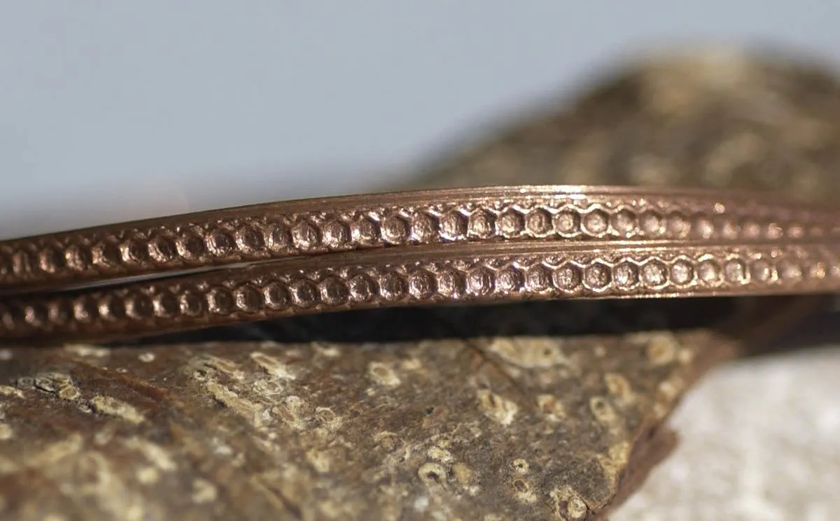 Jewelry gallery Wire w/ Honeycomb Pattern 2.7mm Textured Metal Wire for making rings or bracelets