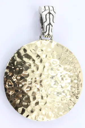 John Hardy Palu Hammered 18k & Sterling Silver Pendant Enhancer