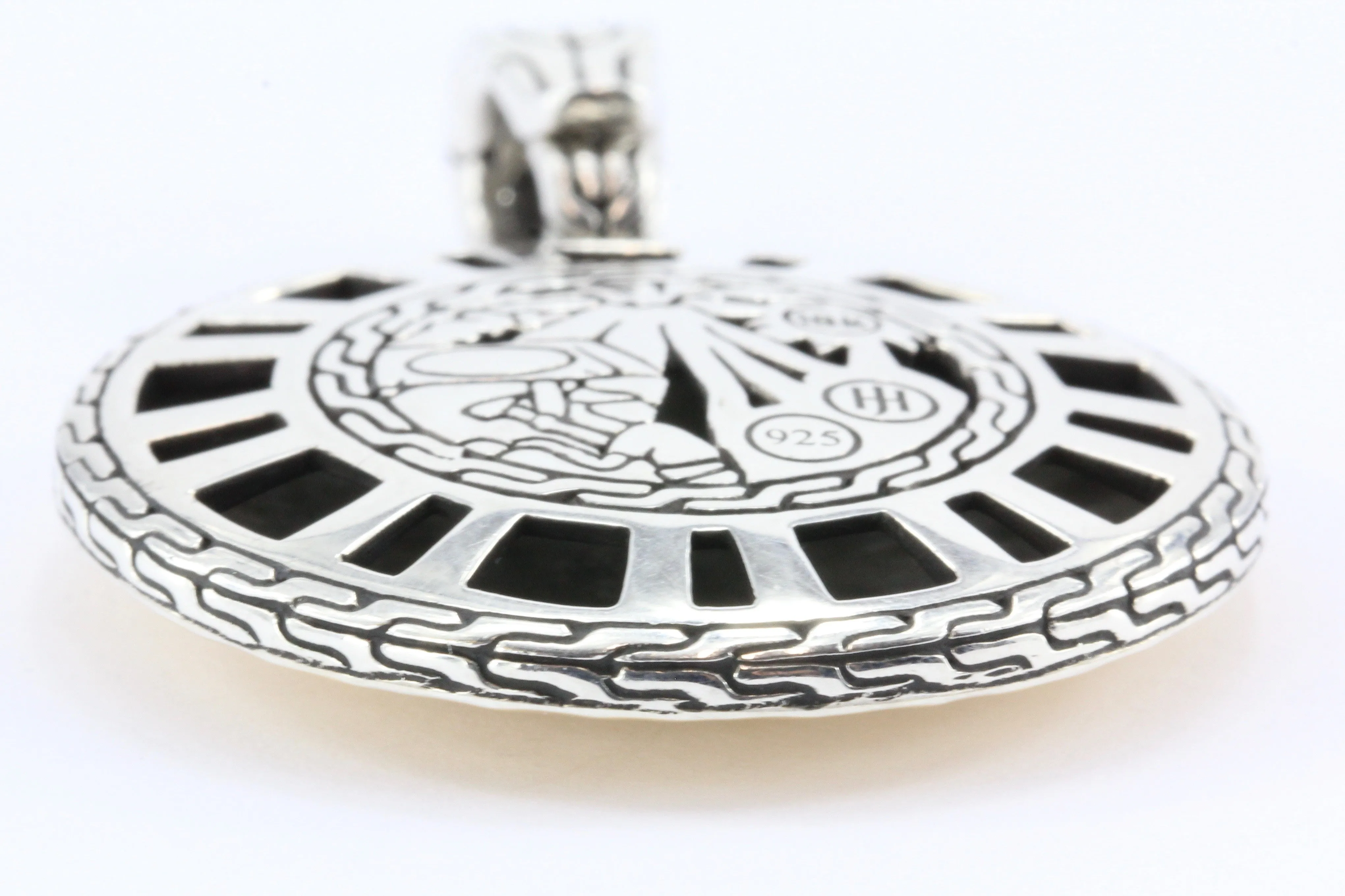 John Hardy Palu Hammered 18k & Sterling Silver Pendant Enhancer