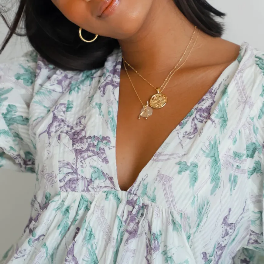 Joy Small Pendant Coin Necklace