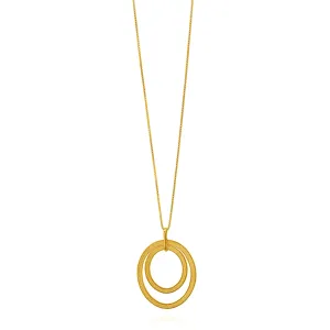 JULIA GOLD LARGE PENDANT NECKLACE FILIGREE