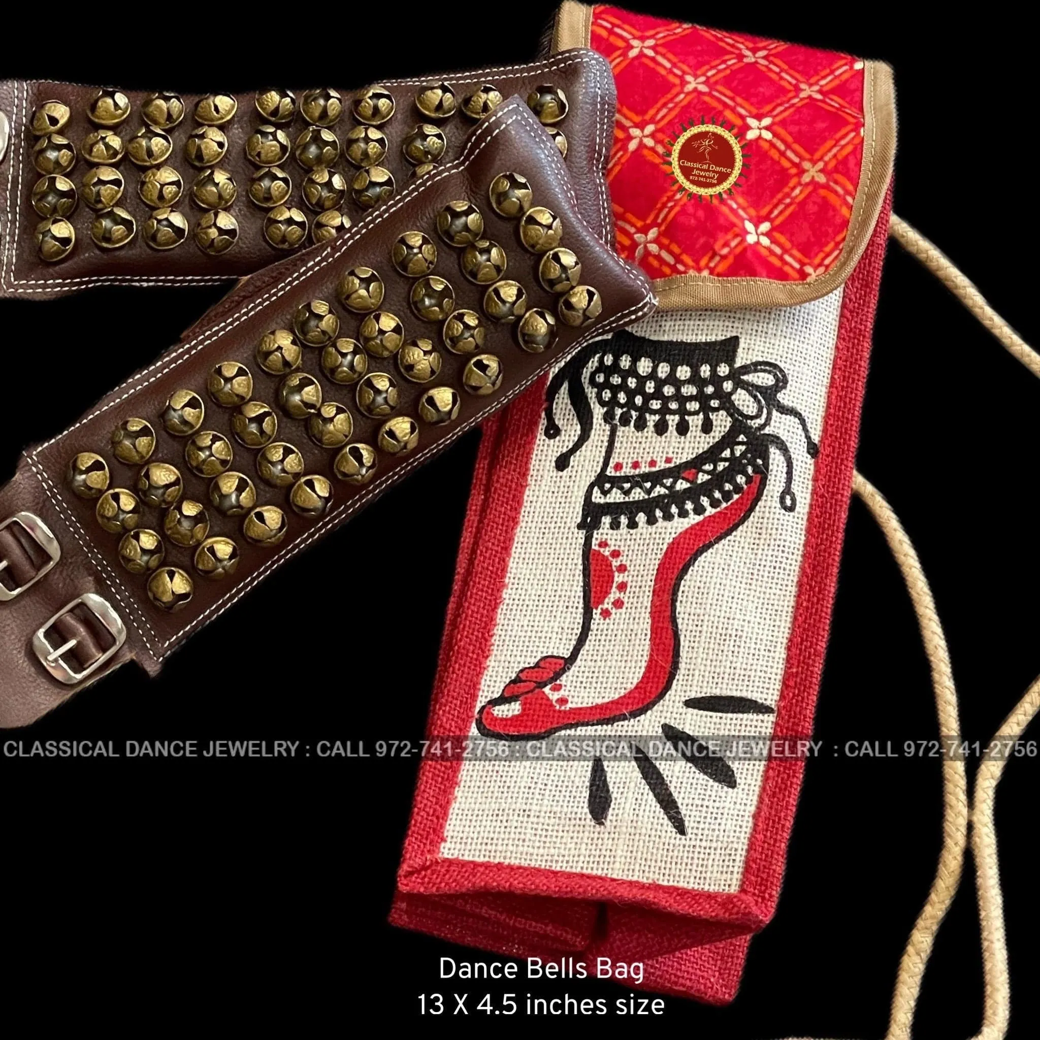 JUTE BAG for Salangai Ghungroo Anklets Bells Payal Dance | Return Gifts | Teacher Gifts | Classical Dance Jewelry
