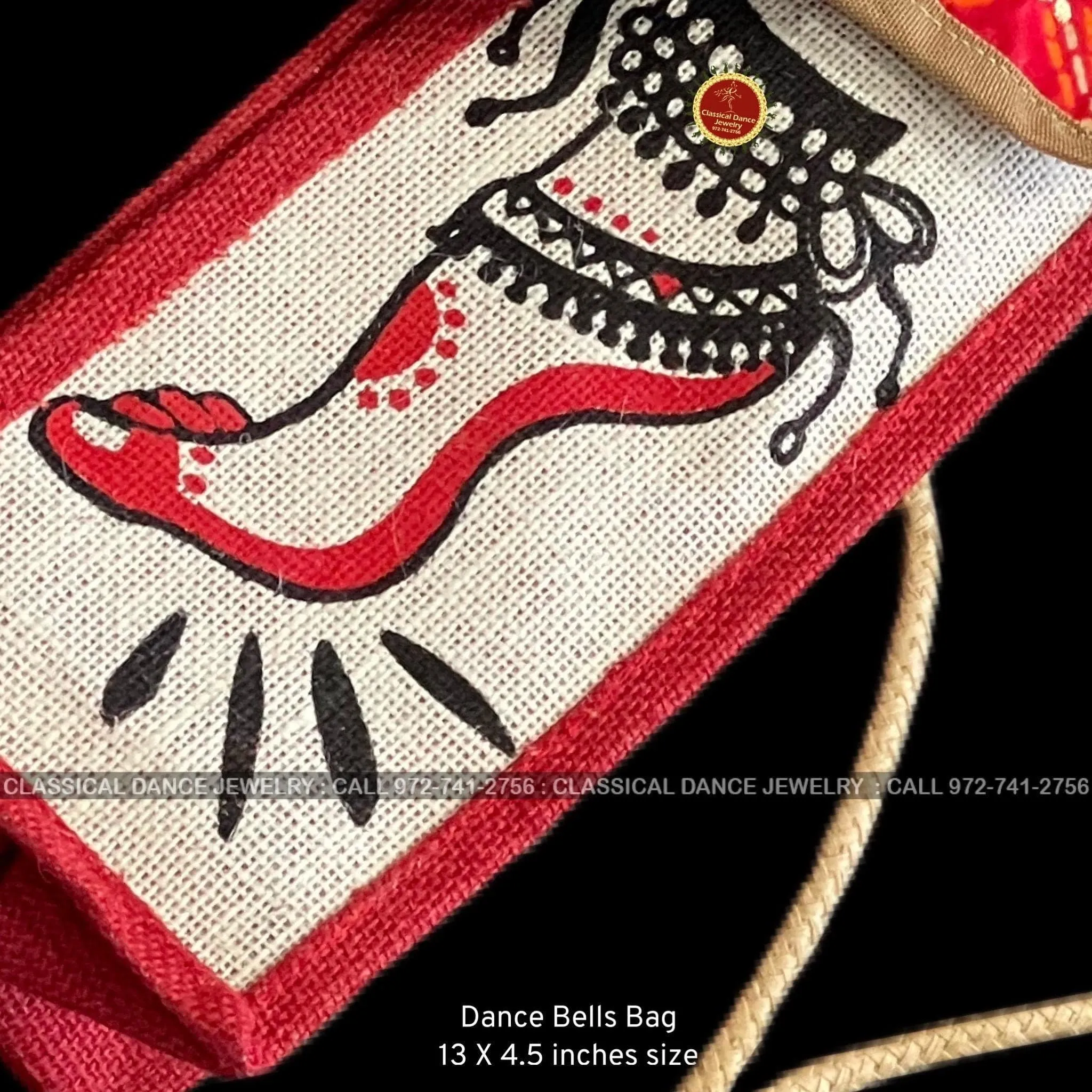 JUTE BAG for Salangai Ghungroo Anklets Bells Payal Dance | Return Gifts | Teacher Gifts | Classical Dance Jewelry