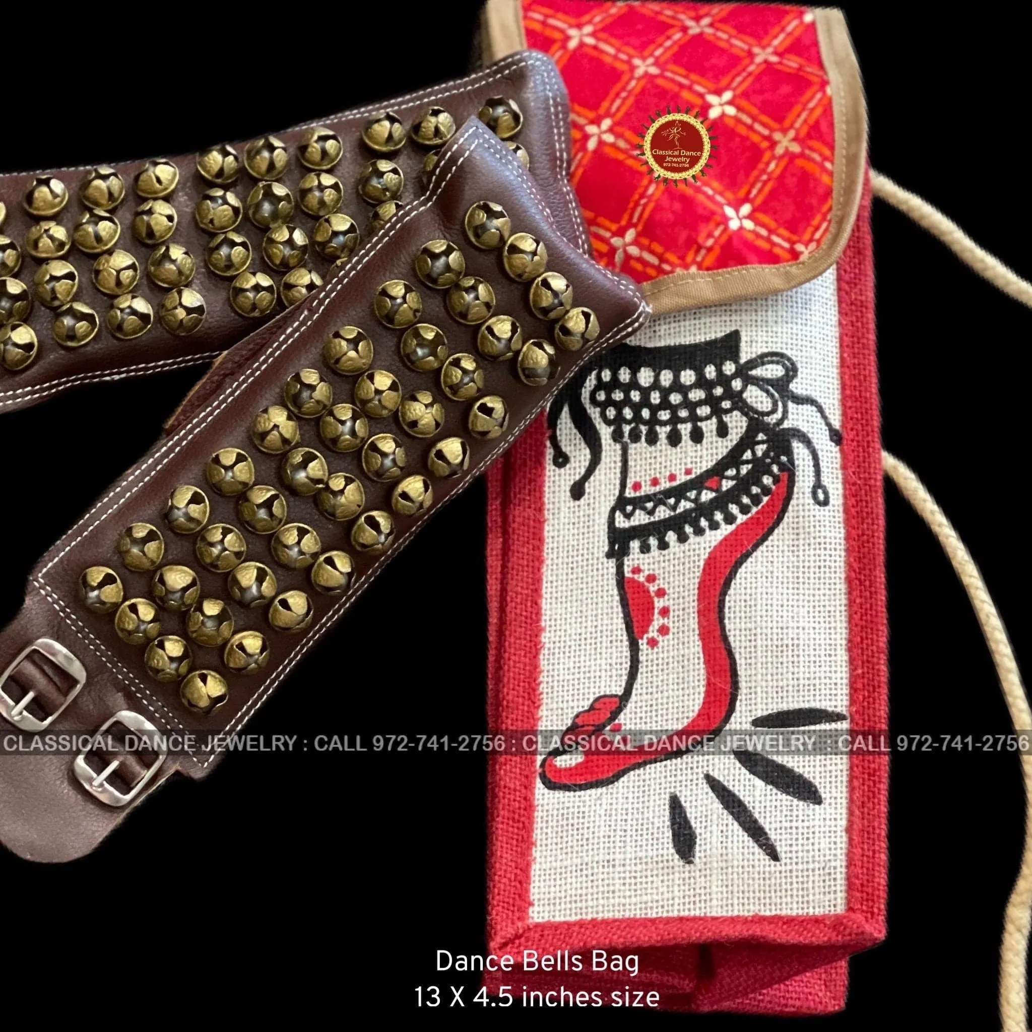 JUTE BAG for Salangai Ghungroo Anklets Bells Payal Dance | Return Gifts | Teacher Gifts | Classical Dance Jewelry