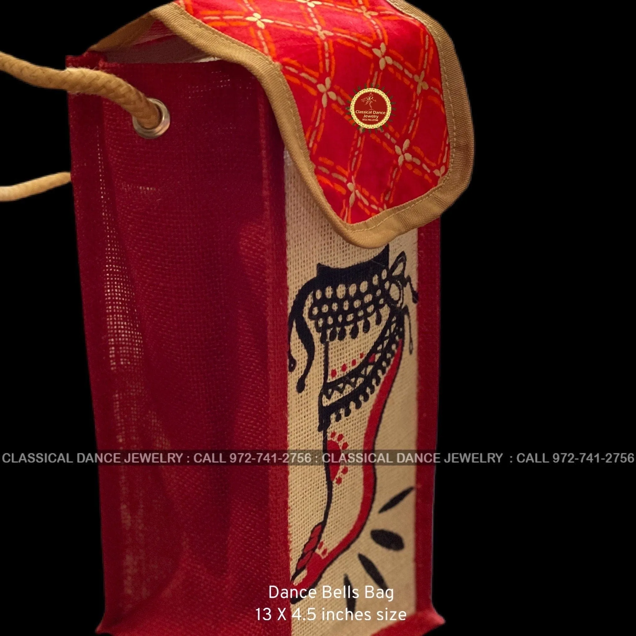 JUTE BAG for Salangai Ghungroo Anklets Bells Payal Dance | Return Gifts | Teacher Gifts | Classical Dance Jewelry