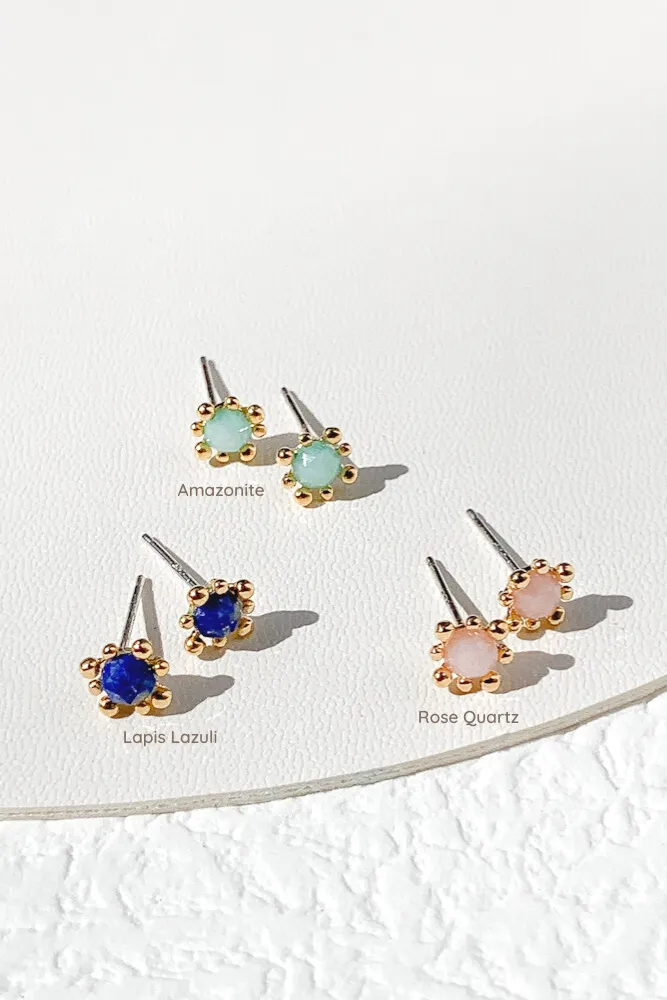 Karine Gemstone Ear Studs