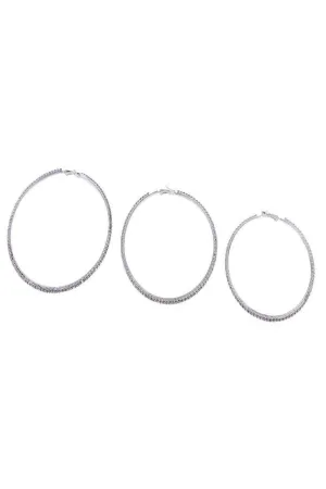 Keep Up With Me Rhinestone Big Hoop Earrings