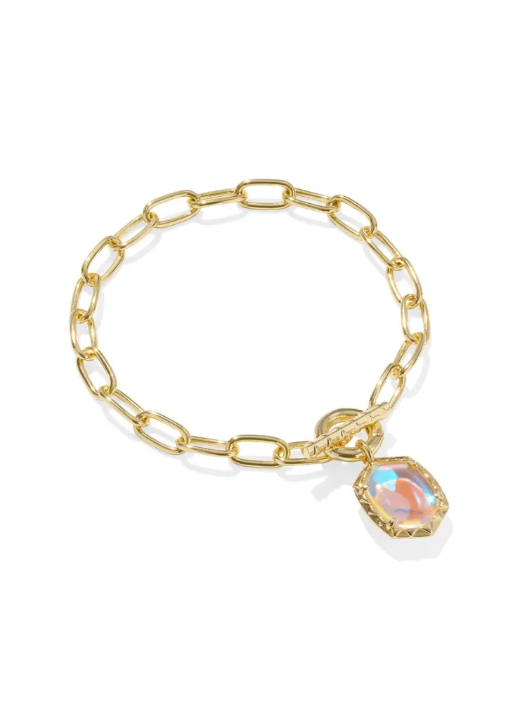 Kendra Scott Daphne Link & Chain Bracelet - Gold & Dichroic Glass