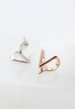 Knife Edge Triangle Ear Cuff Single Earring