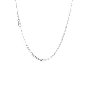 Ladies 14k white gold Flat Mariner Anklet