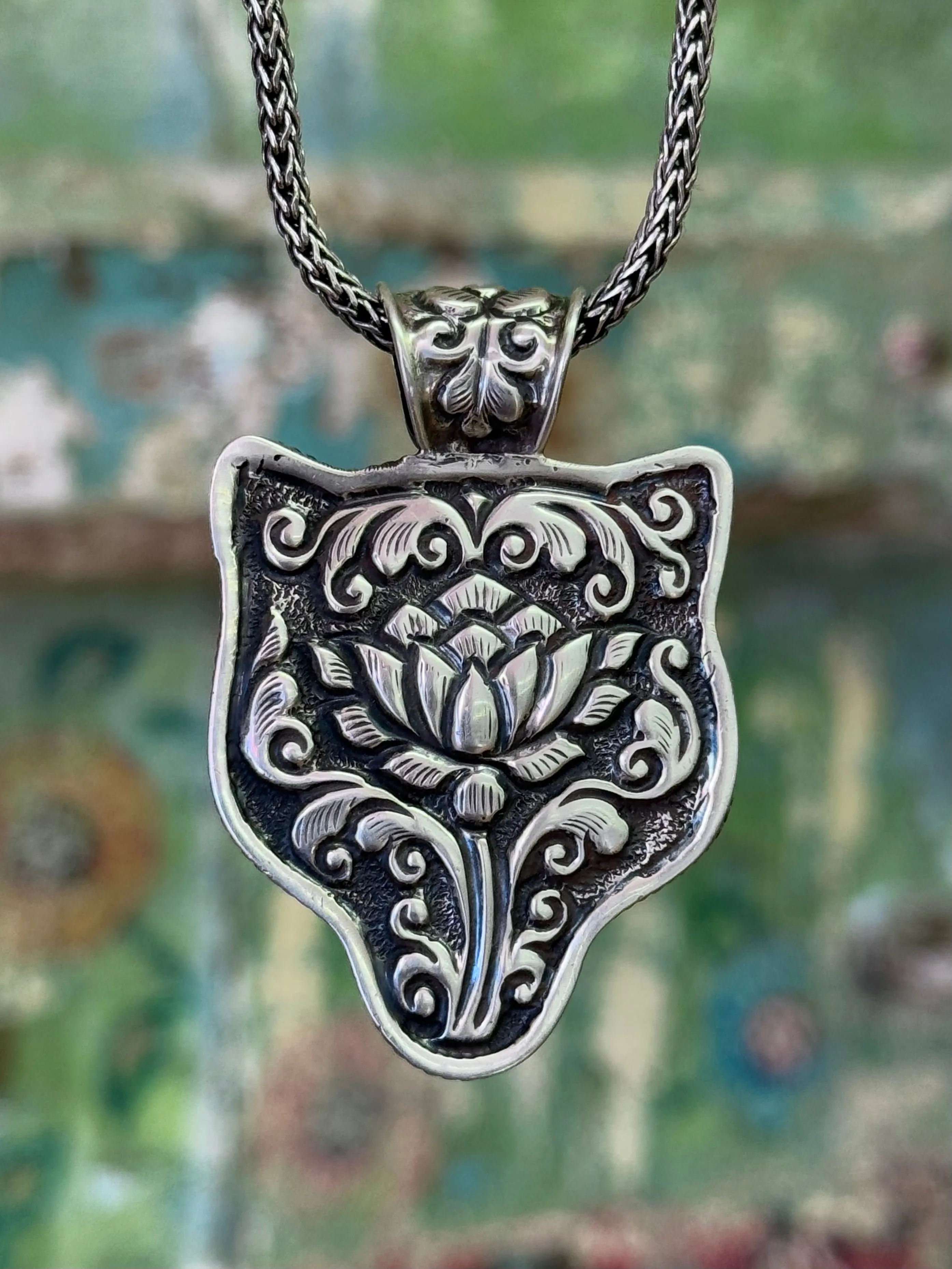 Lapis Wolf Pendant
