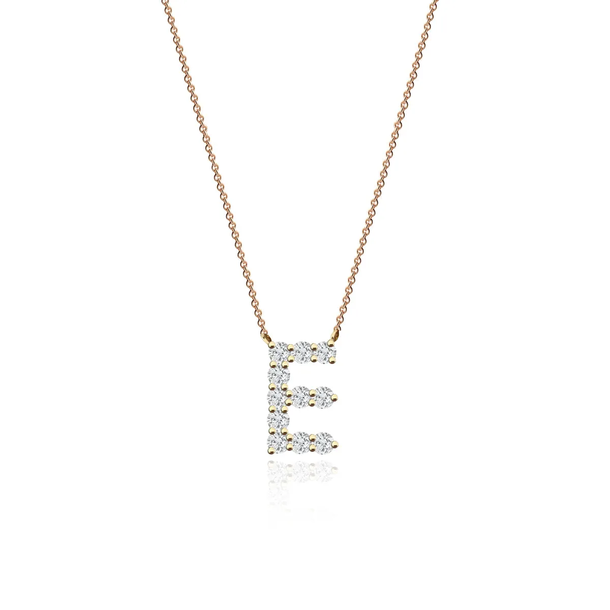 Large Diamond Initial Necklace
