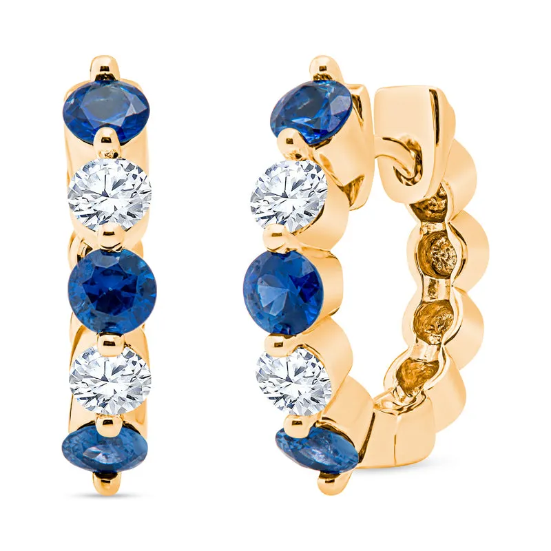 Large Gold Diamond Hoop Earrings