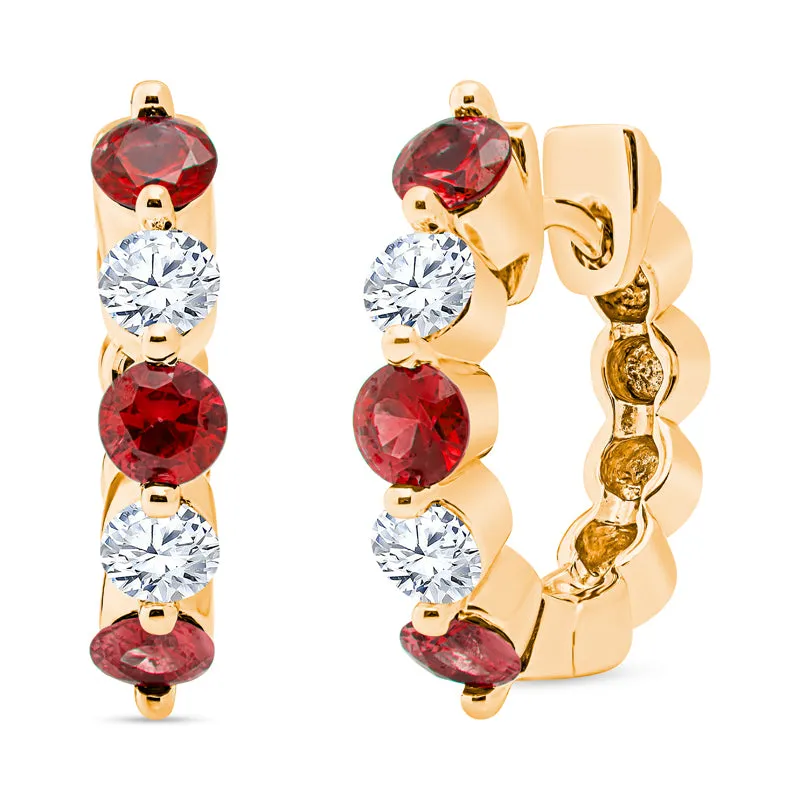 Large Gold Diamond Hoop Earrings
